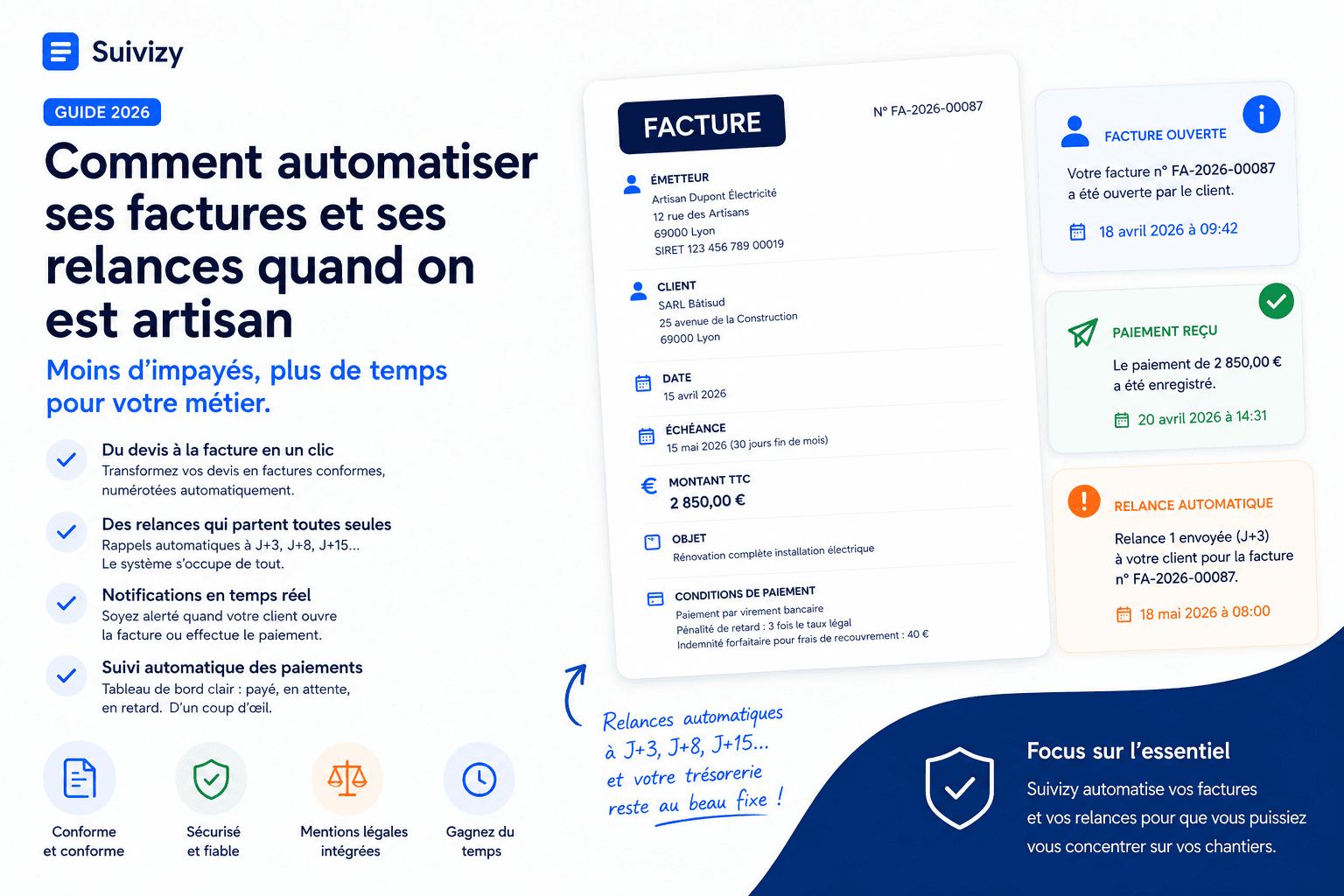 Comment automatiser ses factures et ses relances quand on est artisan