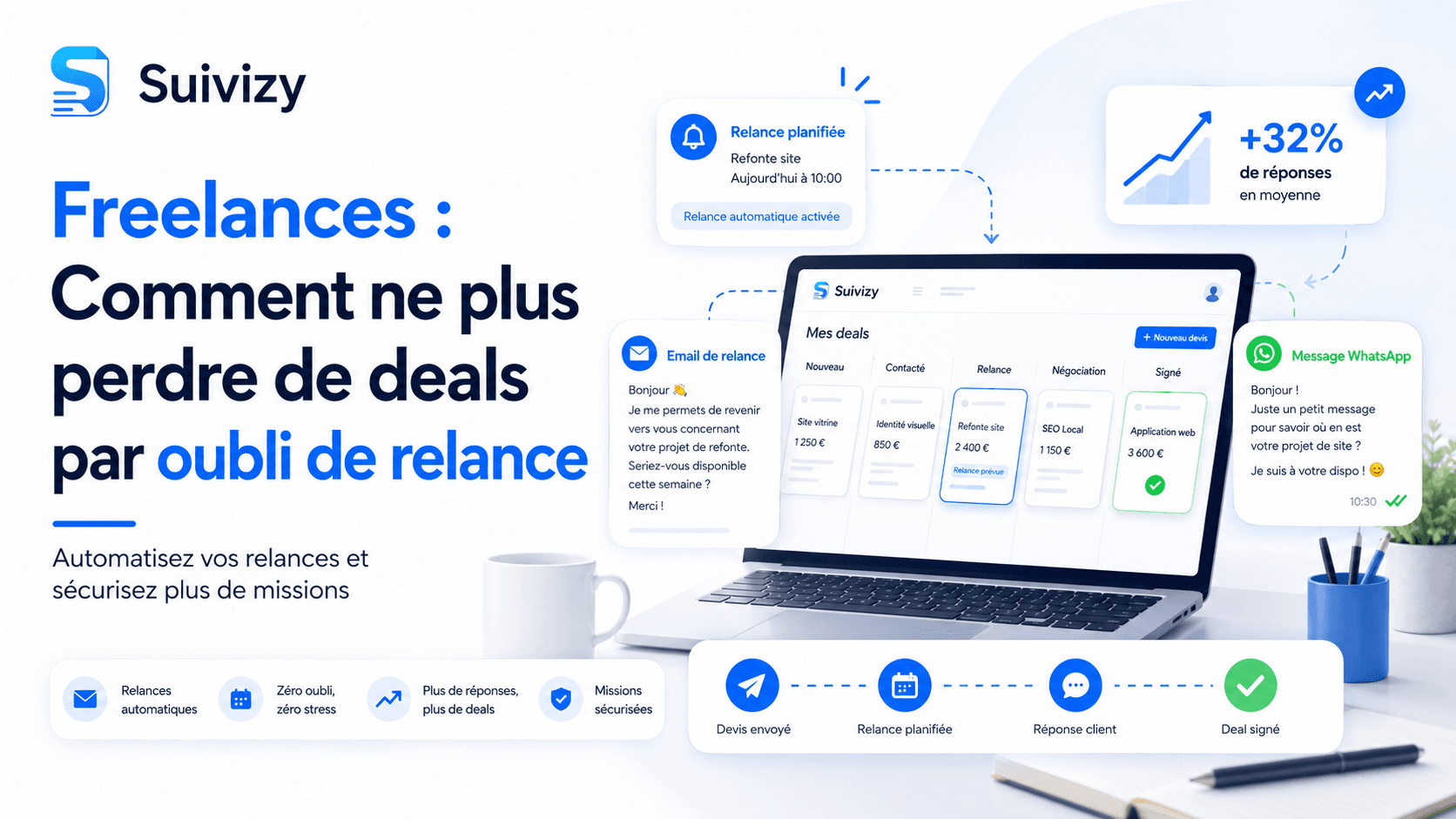 Freelances : Comment ne plus perdre de deals par oubli de relance
