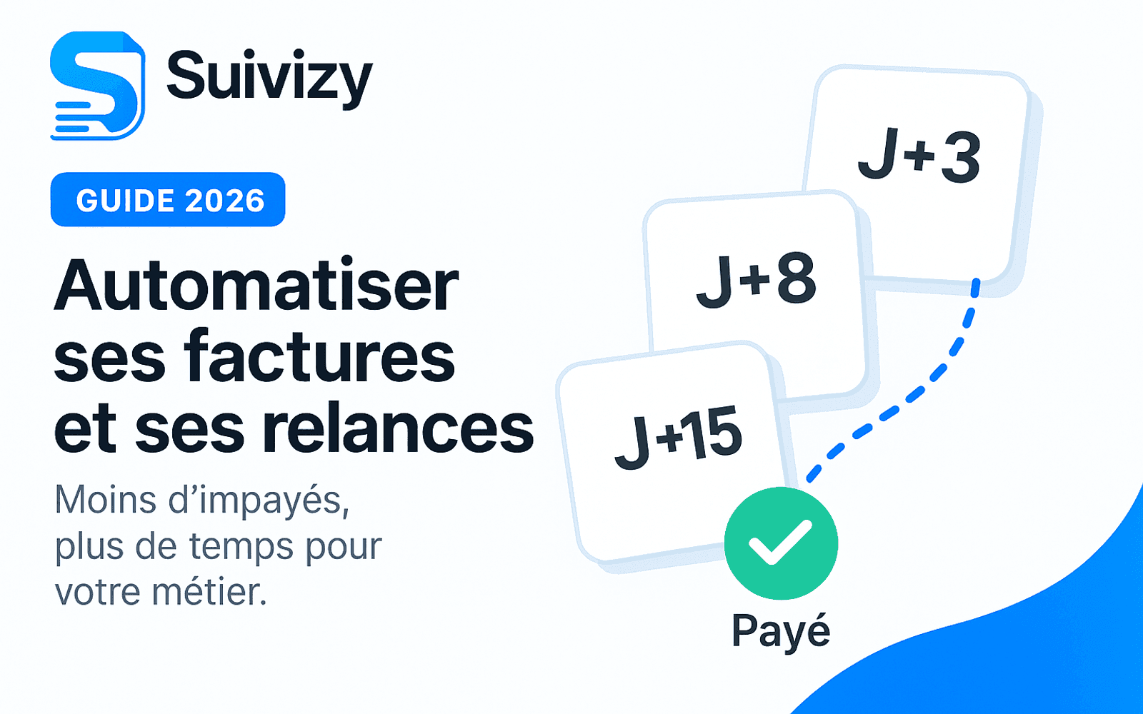 Illustration Suivizy : Automatiser ses factures et ses relances. Moins d’impayés, plus de temps pour votre métier.